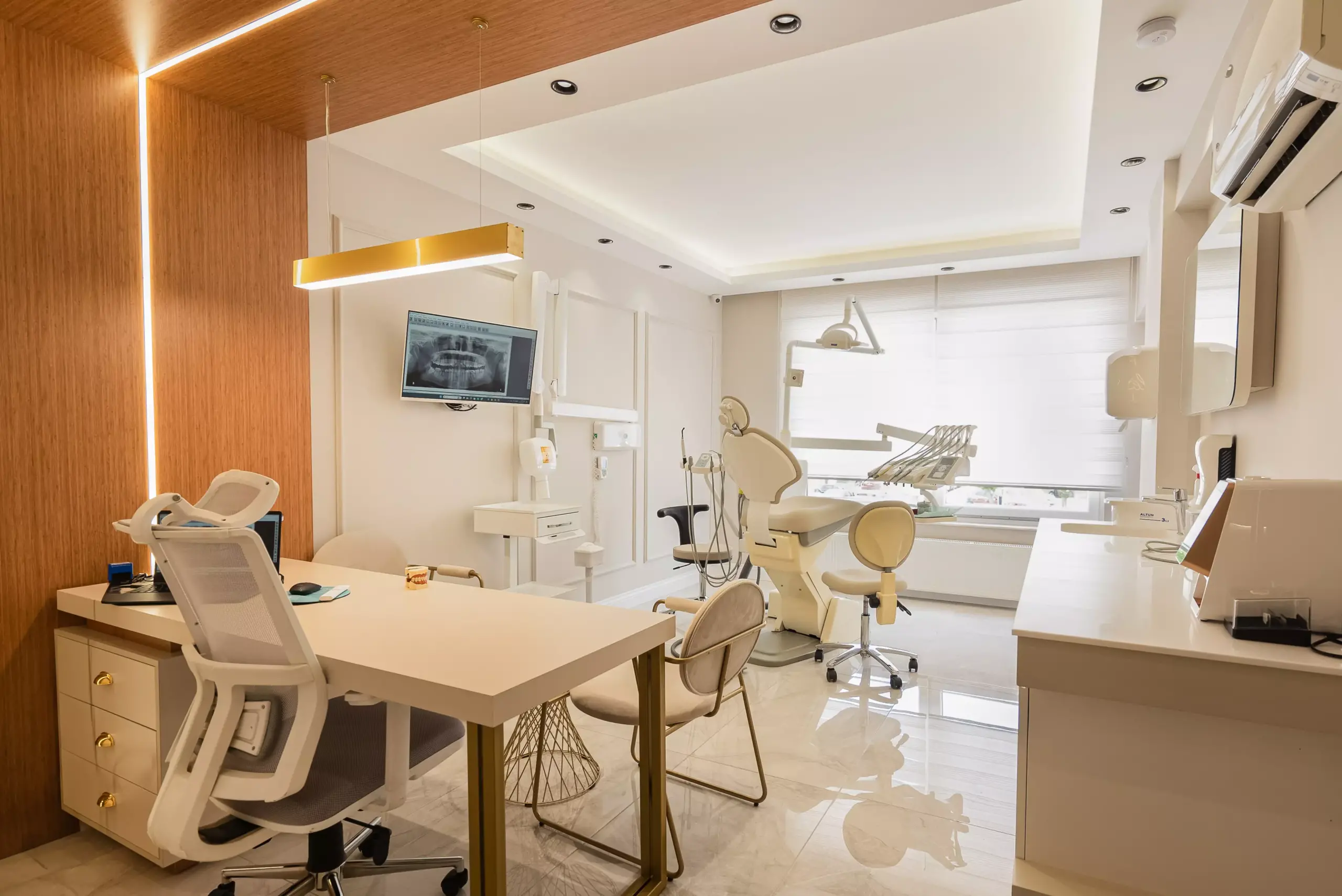 Modern treatment room at the dental practice