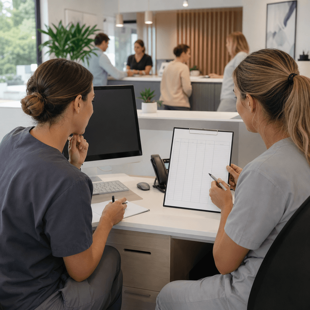 Simple audit worksheet template showing columns for patient ID, message date, channel, purpose, and system source, with a collision counter