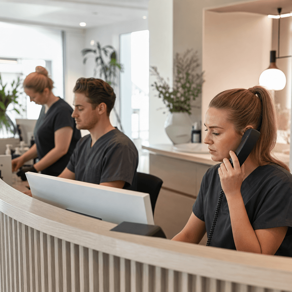 Illustration for article: Telefontid tandklinik: så hanterar AI de tre kaostimmarna